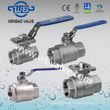 1000wog 2PC Stainless Steel Floating Ball Valve with Locking Device